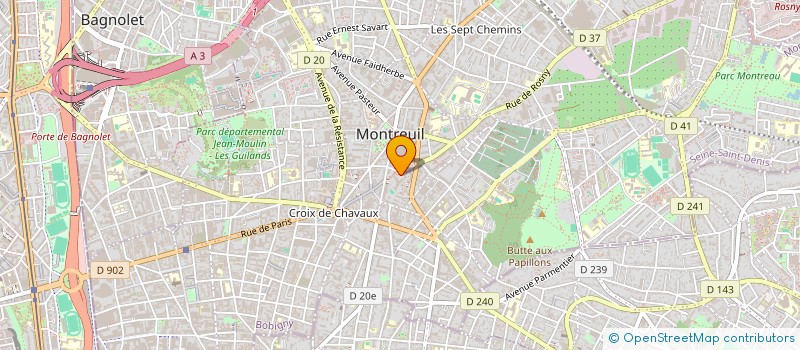 localisation de l'entreprise MONSIEUR SOUHEILLE MAHBIK à MONTREUIL