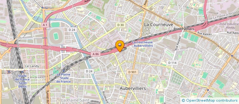 localisation de l'entreprise MONSIEUR SOULEYMANE KONATE  AUBERVILLIERS