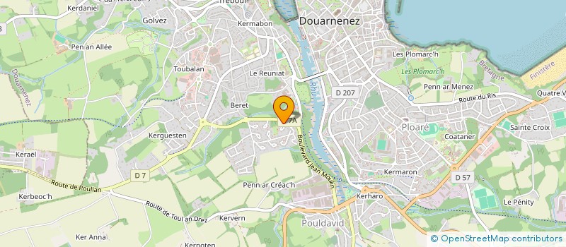 localisation de l'entreprise MONSIEUR STACY KERISOLET  DOUARNENEZ