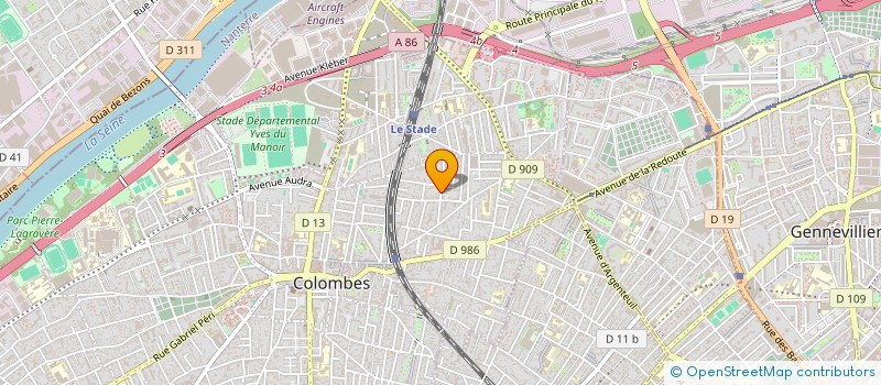 localisation de l'entreprise MONSIEUR STANISLAS BONNEFONT à COLOMBES