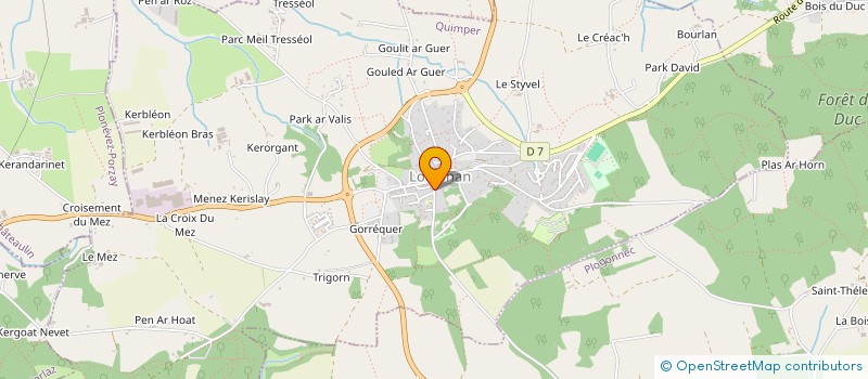 localisation de l'entreprise MONSIEUR STANISLAS BRELIVET à LOCRONAN