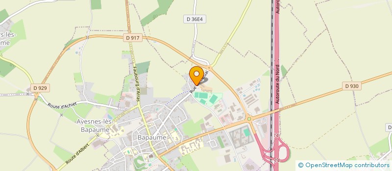 localisation de l'entreprise MONSIEUR STANISLAS DURAND  BAPAUME