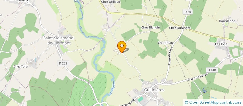 localisation de l'entreprise MONSIEUR STANLEY COUSSANTIEN  GUITINIERES