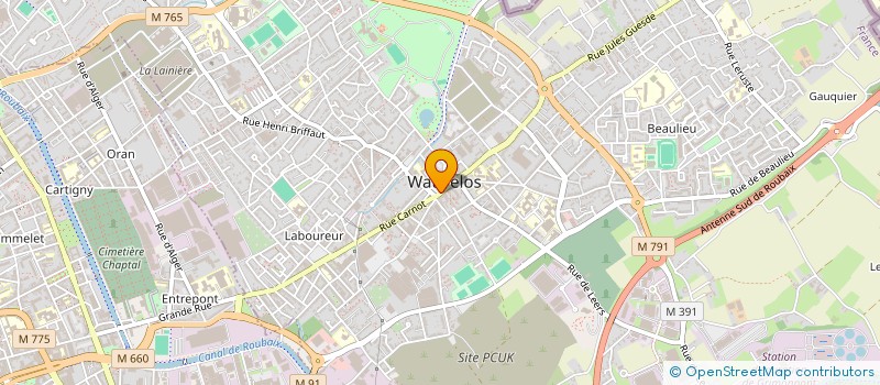 localisation de l'entreprise MONSIEUR STEEVEN DARQUES  WATTRELOS