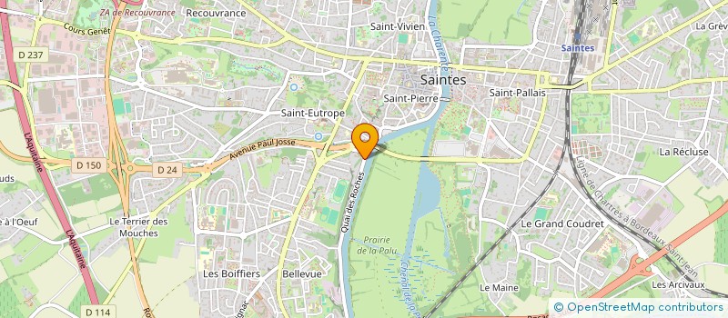 localisation de l'entreprise MONSIEUR STEEVY DECOUFLE  SAINTES