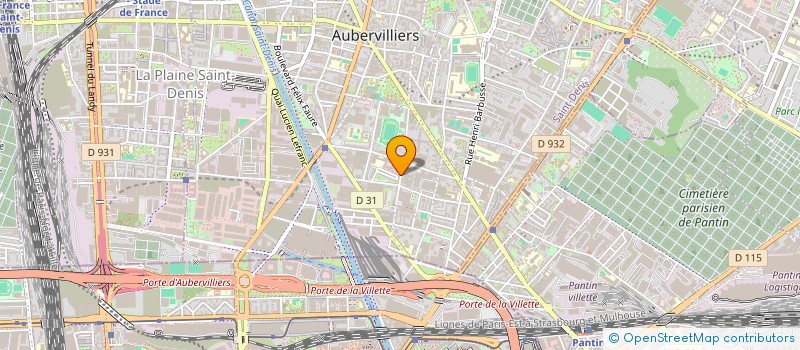 localisation de l'entreprise MONSIEUR STEFAN HONORE  AUBERVILLIERS