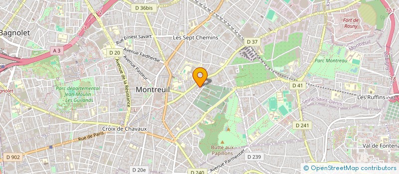 localisation de l'entreprise MONSIEUR STEFANE PERRAUD à MONTREUIL