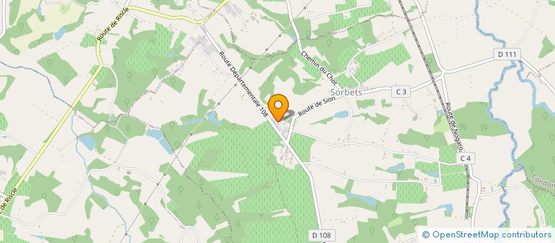 localisation de l'entreprise MONSIEUR STEPHANE AKARDJOUDJE  CAUPENNE D'ARMAGNAC