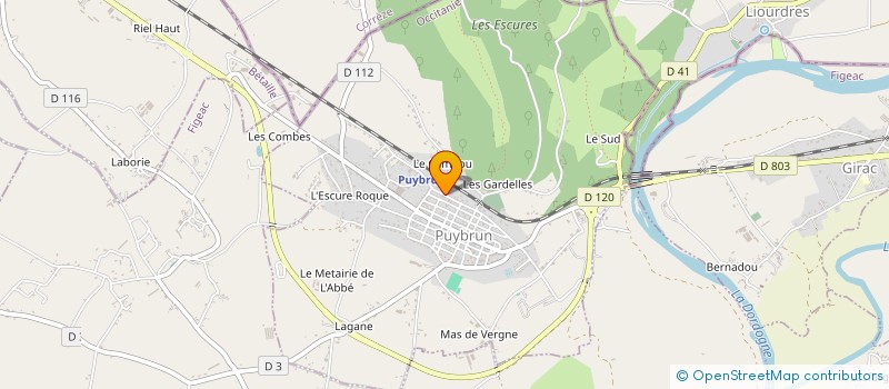 localisation de l'entreprise MONSIEUR STEPHANE ALRIVIE  PUYBRUN