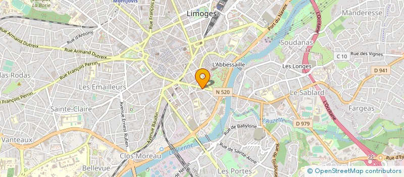 localisation de l'entreprise MONSIEUR STEPHANE ANDREAUX à LIMOGES