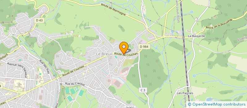 localisation de l'entreprise MONSIEUR STEPHANE AUCLAIR  LE BREUIL