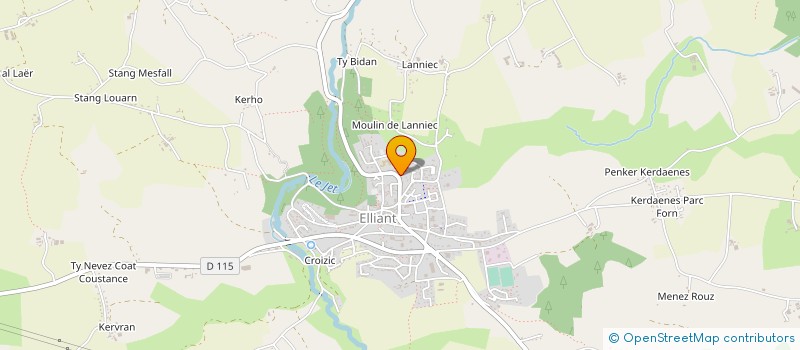 localisation de l'entreprise MONSIEUR STEPHANE AUGER  ELLIANT