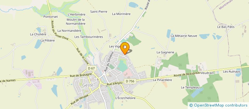 localisation de l'entreprise MONSIEUR STEPHANE BADRE à BEAUPREAU-EN-MAUGES