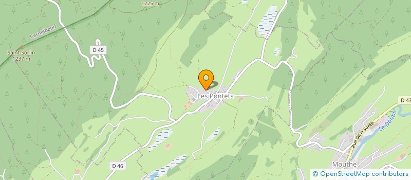 localisation de l'entreprise MONSIEUR STEPHANE BAUD  LES PONTETS