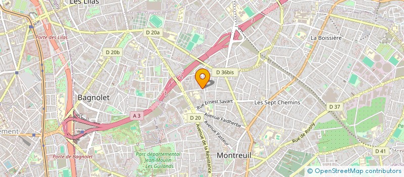 localisation de l'entreprise MONSIEUR STEPHANE BAUD à MONTREUIL