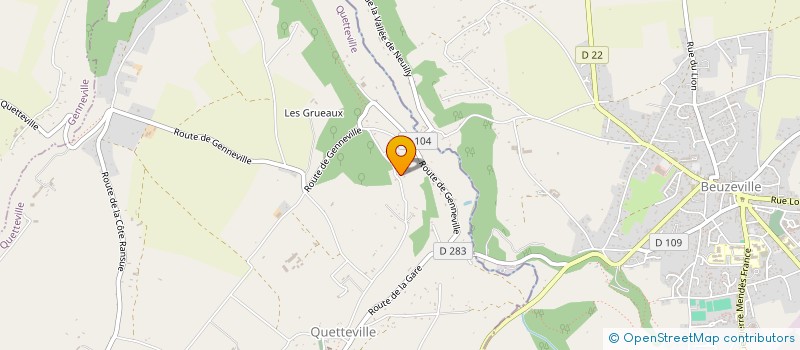 localisation de l'entreprise MONSIEUR STEPHANE BENARD  QUETTEVILLE