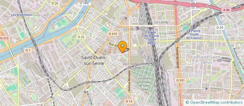 localisation de l'entreprise MONSIEUR STEPHANE BERTRAND à SAINT-OUEN-SUR-SEINE