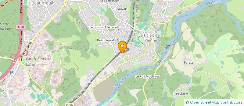 localisation de l'entreprise MONSIEUR STEPHANE BETON  LE PALAIS-SUR-VIENNE