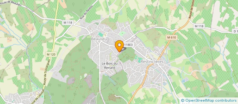 localisation de l'entreprise MONSIEUR STEPHANE BINET  MONTAUD