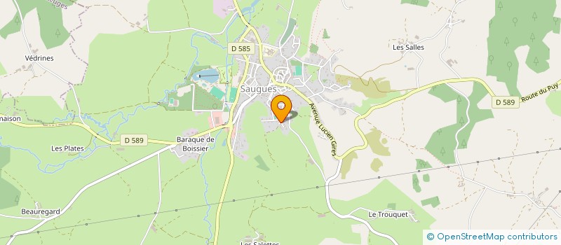 localisation de l'entreprise MONSIEUR STEPHANE BLANC  SAUGUES