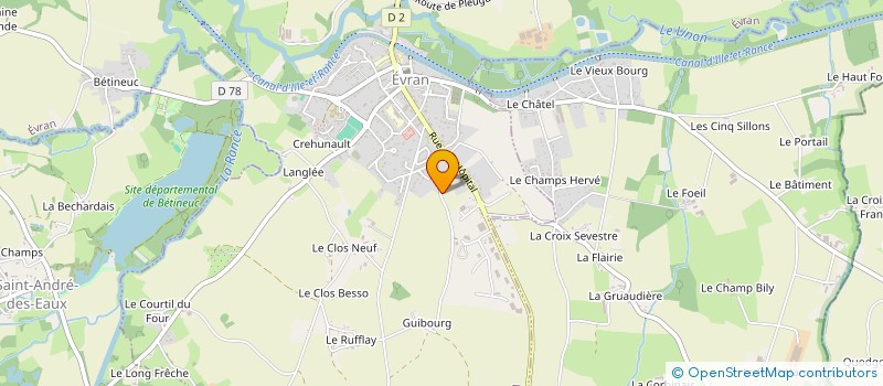 localisation de l'entreprise MONSIEUR STEPHANE BODIN à EVRAN