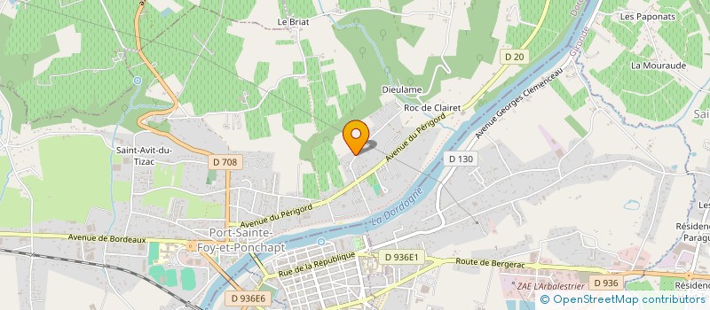 localisation de l'entreprise MONSIEUR STEPHANE BOISSET  PORT-SAINTE-FOY-ET-PONCHAPT