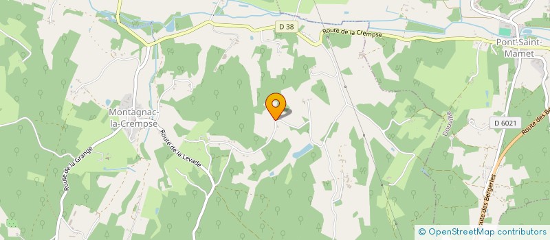 localisation de l'entreprise MONSIEUR STEPHANE BOISVERT  MONTAGNAC-LA-CREMPSE