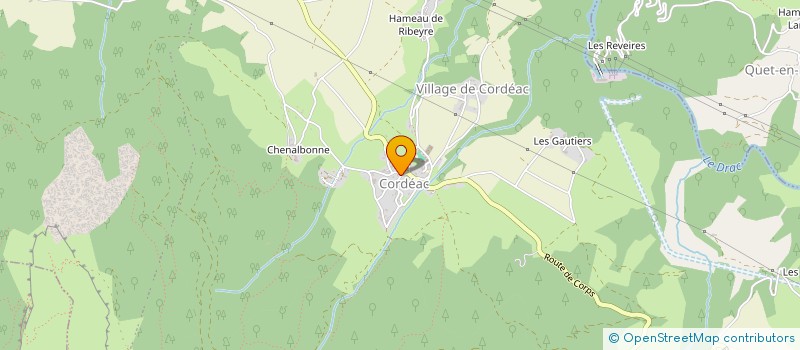 localisation de l'entreprise MONSIEUR STEPHANE BONDARNAUD  CHATEL-EN-TRIEVES