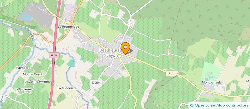 localisation de l'entreprise MONSIEUR STEPHANE BONIN  BEAULIEU-SUR-LAYON