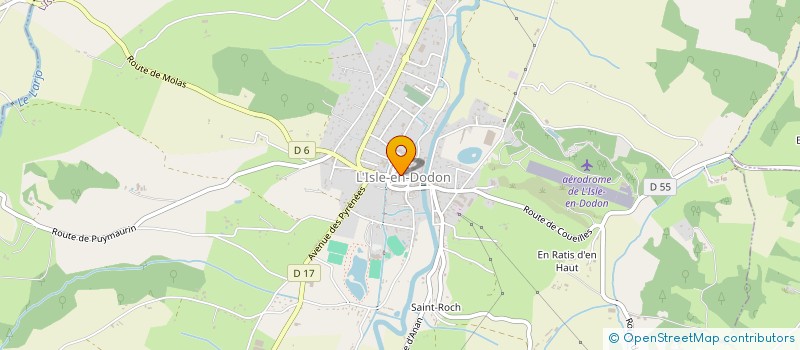 localisation de l'entreprise MONSIEUR STEPHANE BORIES  L'ISLE-EN-DODON