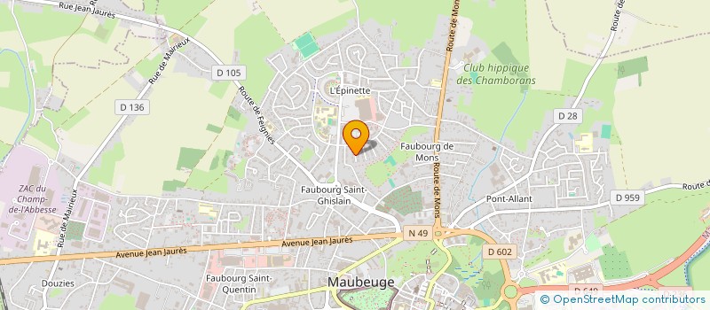 localisation de l'entreprise MONSIEUR STEPHANE BORNAT  MAUBEUGE