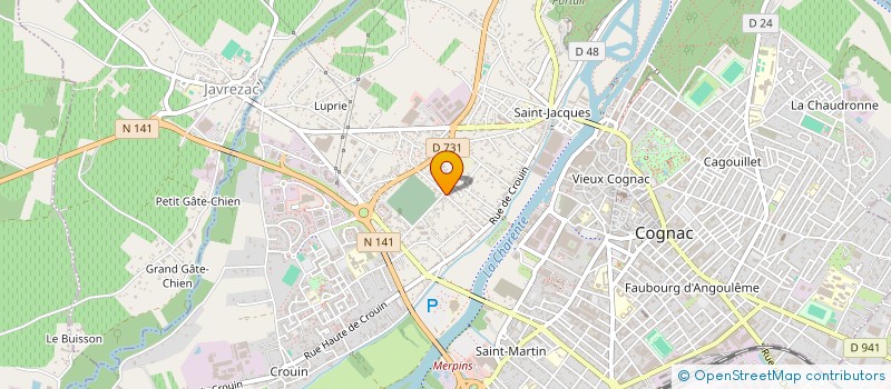 localisation de l'entreprise MONSIEUR STEPHANE BOUILLAUD à COGNAC