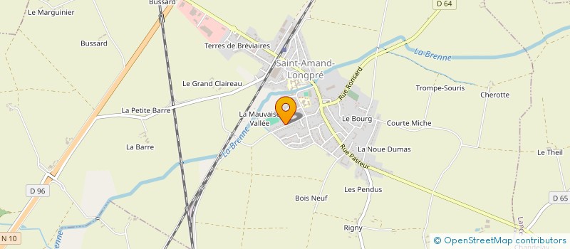 localisation de l'entreprise MONSIEUR STEPHANE BOURRIE  MONTOIRE-SUR-LE-LOIR