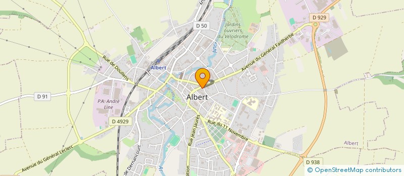 localisation de l'entreprise MONSIEUR STEPHANE BREE à ALBERT