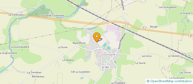 localisation de l'entreprise MONSIEUR STEPHANE BRICAUD  LOUVIGNE