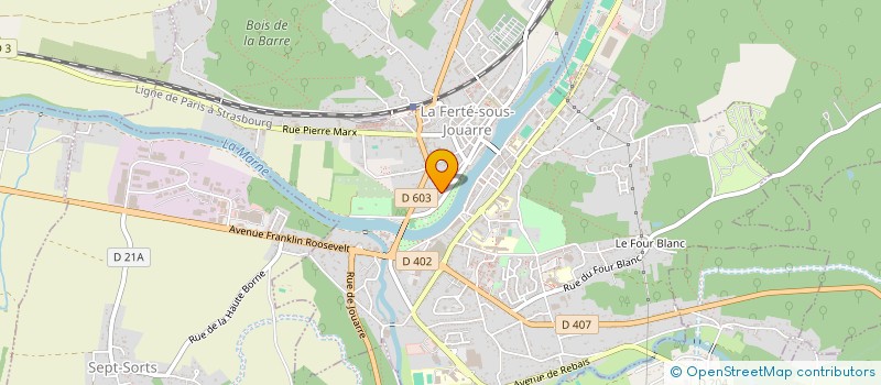 localisation de l'entreprise MONSIEUR STEPHANE BRIDOUX à LA FERTE-SOUS-JOUARRE