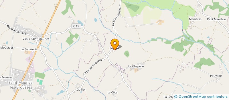 localisation de l'entreprise MONSIEUR STEPHANE BROUILLET  LE VIGEN