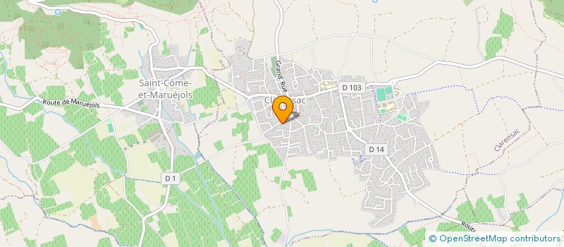 localisation de l'entreprise MONSIEUR STEPHANE BRUGUIERE  CLARENSAC