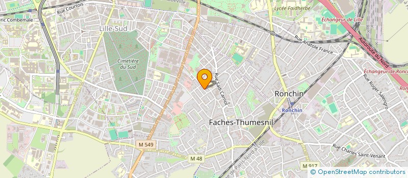 localisation de l'entreprise MONSIEUR STEPHANE BRUNEAU  FACHES-THUMESNIL