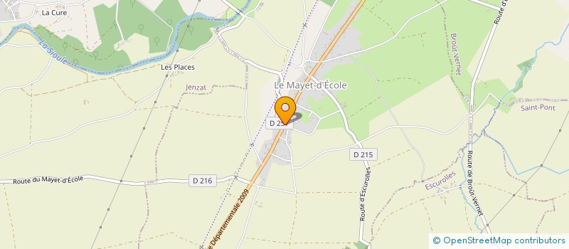 localisation de l'entreprise MONSIEUR STEPHANE BUFFET à LE MAYET D'ECOLE
