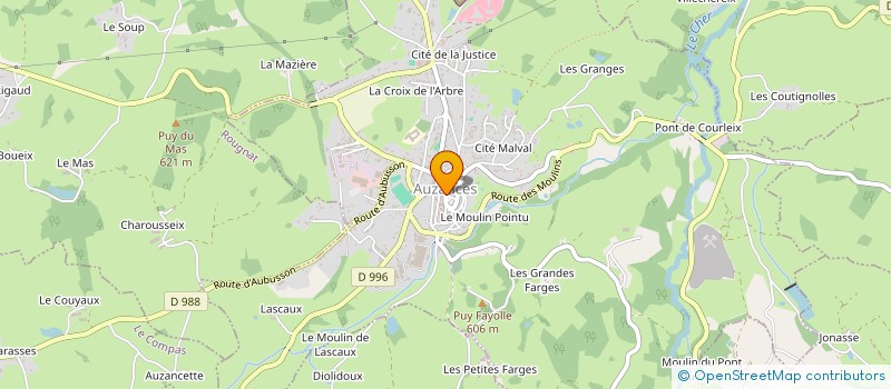 localisation de l'entreprise MONSIEUR STEPHANE BUSSIERE à AUZANCES