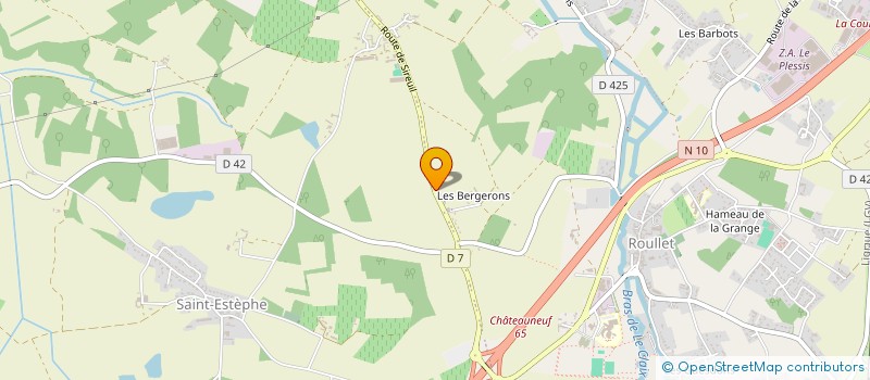 localisation de l'entreprise MONSIEUR STEPHANE CALANDRAU  ROULLET-SAINT-ESTEPHE