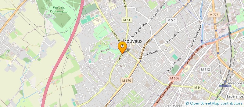 localisation de l'entreprise MONSIEUR STEPHANE CATTEAU  MOUVAUX