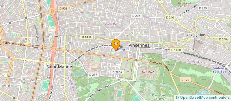 localisation de l'entreprise MONSIEUR STEPHANE CAUSSIGNAC à VINCENNES