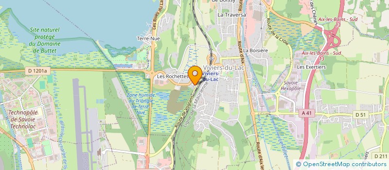 localisation de l'entreprise MONSIEUR STEPHANE CHABANNE  VIVIERS-DU-LAC