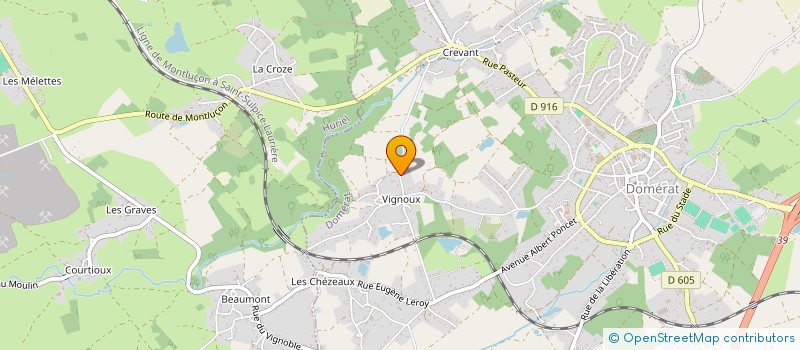 localisation de l'entreprise MONSIEUR STEPHANE CHAMOUX à DOMERAT