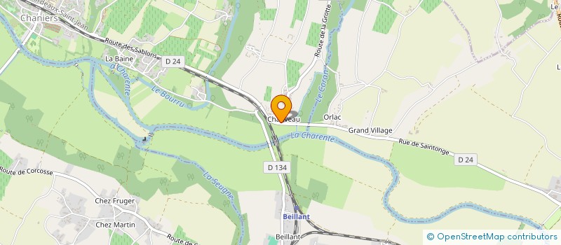 localisation de l'entreprise MONSIEUR STEPHANE CHANTARAUD  CHANIERS