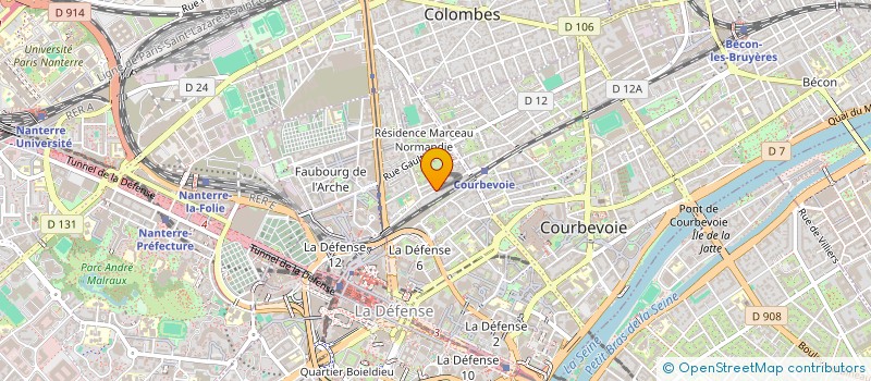 localisation de l'entreprise MONSIEUR STEPHANE CHENARD  COURBEVOIE
