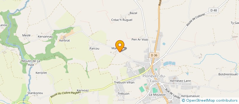 localisation de l'entreprise MONSIEUR STEPHANE CHERRE  PLONEVEZ-DU-FAOU