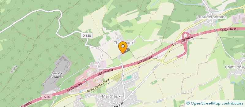 localisation de l'entreprise MONSIEUR STEPHANE CHEVALLOT  MARCHAUX-CHAUDEFONTAINE